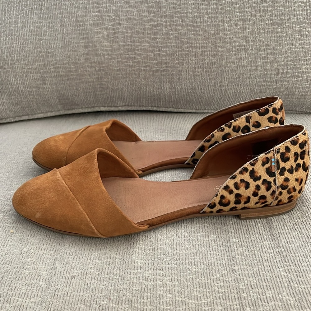 TOMS flats d’Orsay leopard / suede size US 12 fall office business college